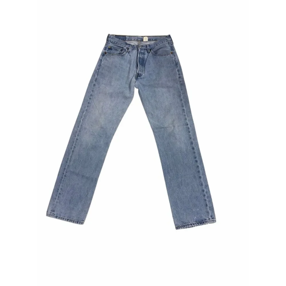 Vintage Levi’s 501 Jeans USA Made W32 L34 Button Fly 501-0134 Light Wash Denim S
